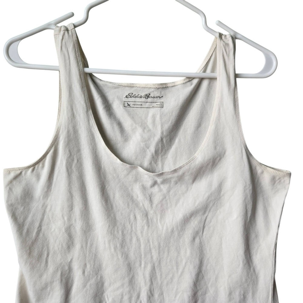 Eddie Bauer Outdoor Womens Cream Tank Top L Neutral, Granola, Gorpcore, Earthy